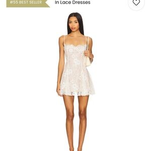 MAJORELLE White Lace Mini Dress